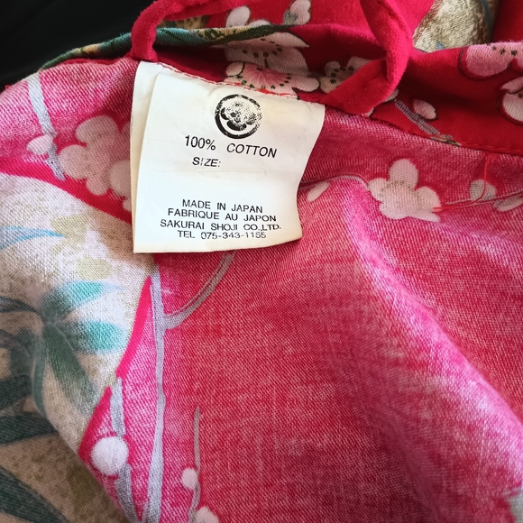 Vintage cotton kimono robe made in Japan - Picture 2 of 10